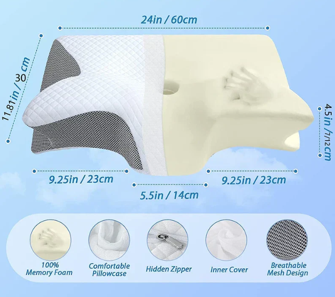 HealthLifeVitality™  Ergonomic Pillow